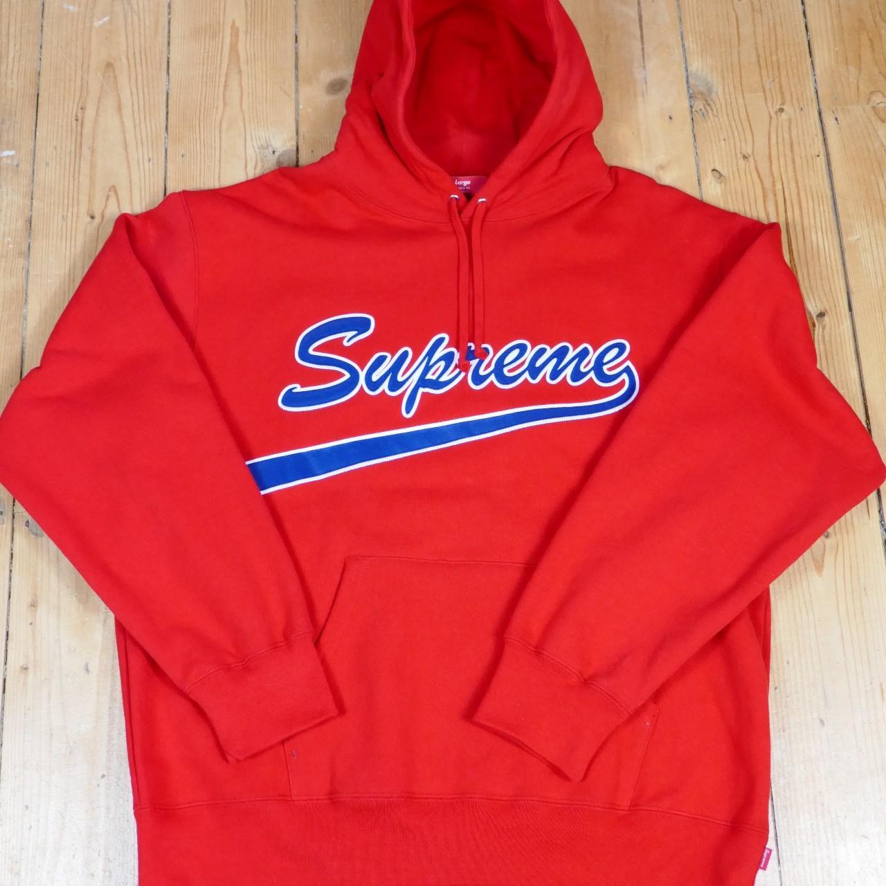 Supreme NY World Famous Red Hoodie (Good as new with - Depop