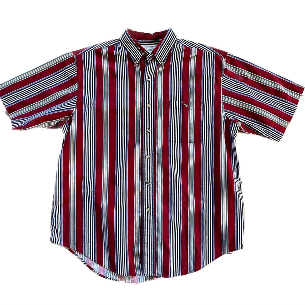 Vintage boxy button up shirt with button down... Depop