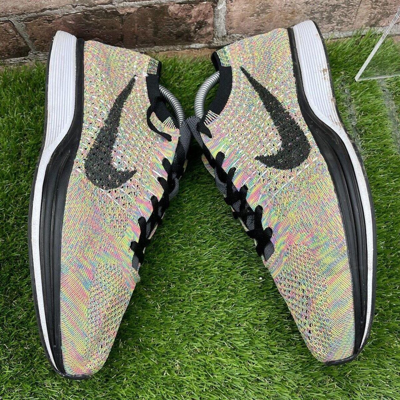 Nike Flyknit Racer Multi-Color Trainers Running - Depop
