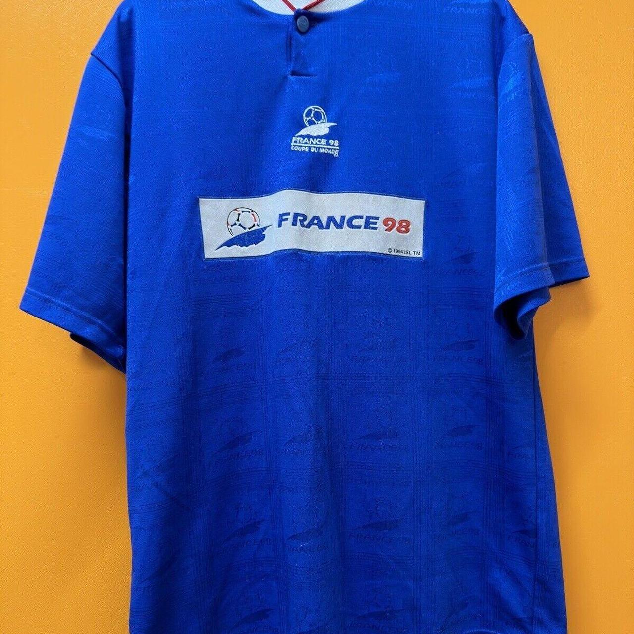 VINTAGE FRANCE 1998 WORLD CUP TRAINING SHIRT... - Depop