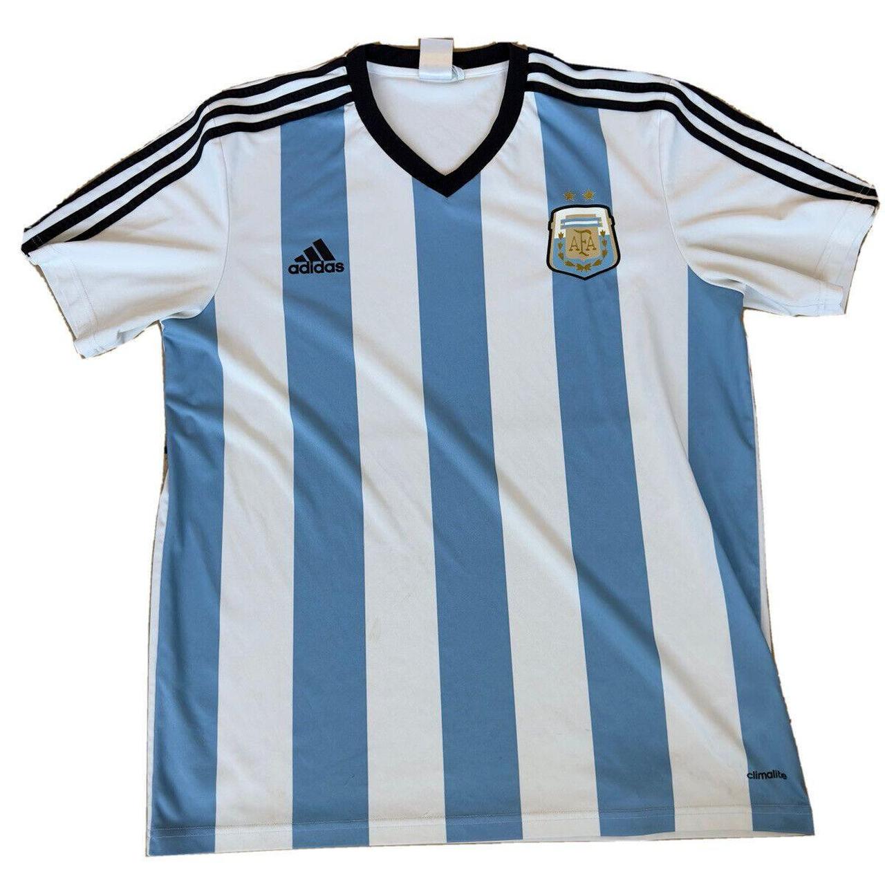 ARGENTINA HOME FOOTBALL SHIRT 2013-2015 ADIDAS VGC... - Depop