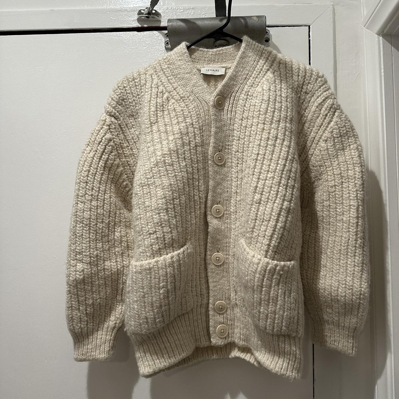 Lemaire Chunky Knit Cardigan Purchased from DSM... - Depop