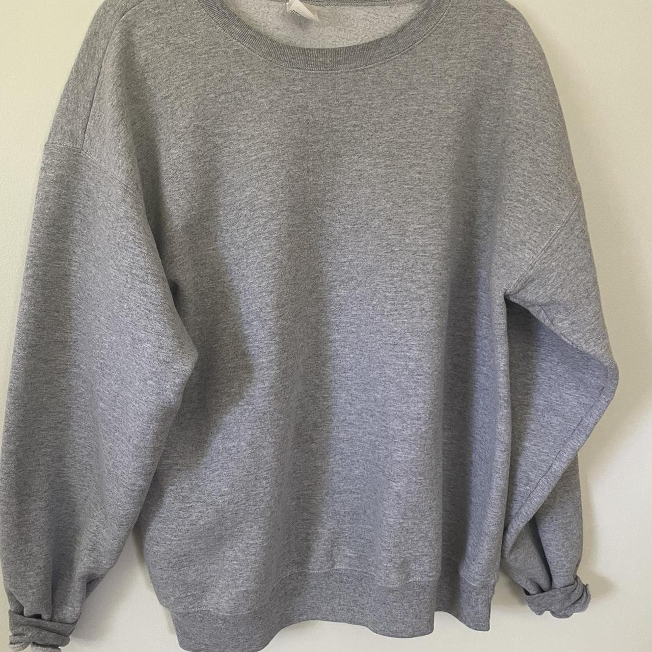 HANES ( SET OF 2) grey sweatshirts (wear on the... - Depop