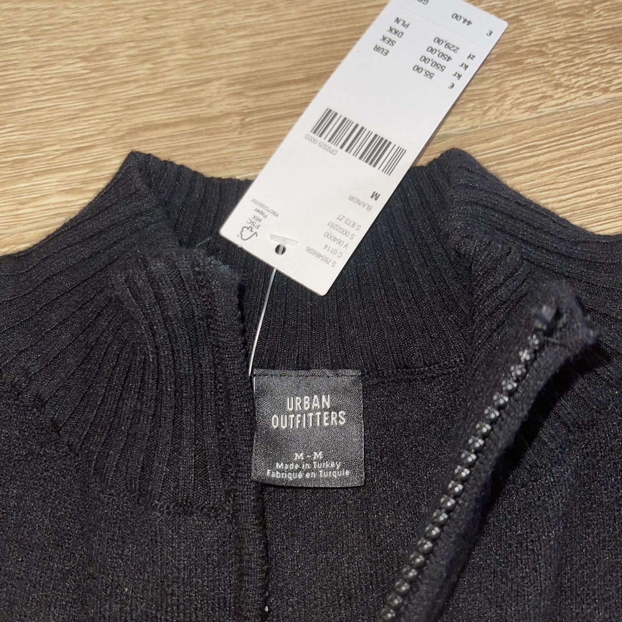 Iets frans zip through black funnel- neck top Brand... - Depop