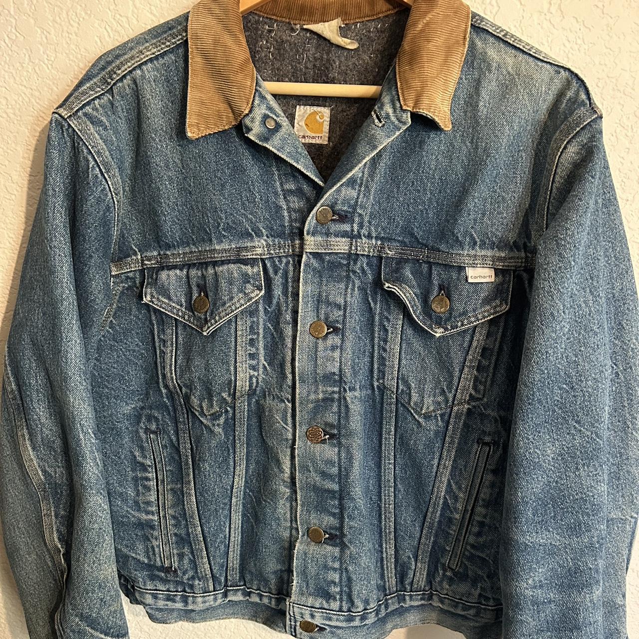 Carhartt jean jacket deals blanket lined