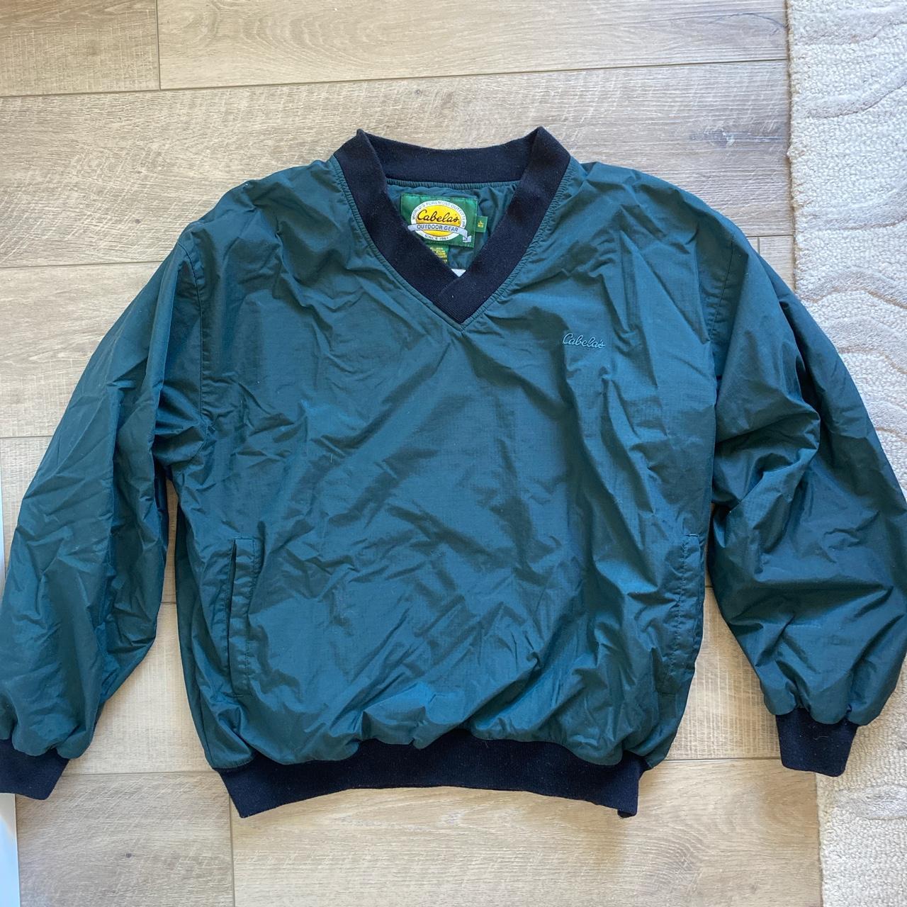 Forest green Cabelas jacket Size L Side zippers... - Depop