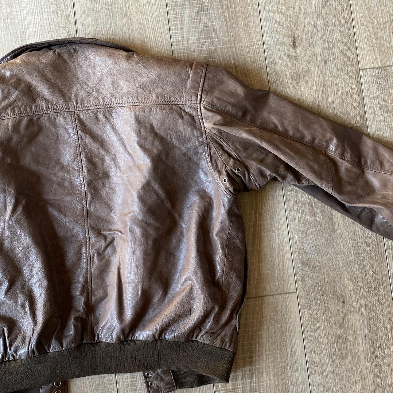 90’s Aeropostale leather bomber jacket Genuine... - Depop