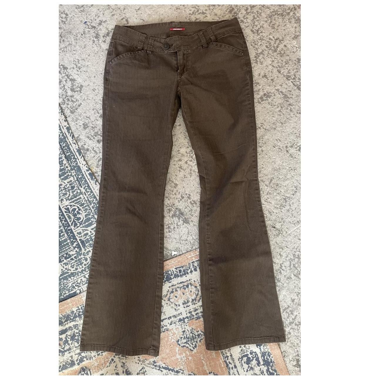 vintage lowrise pants brown size 28-29 - Depop