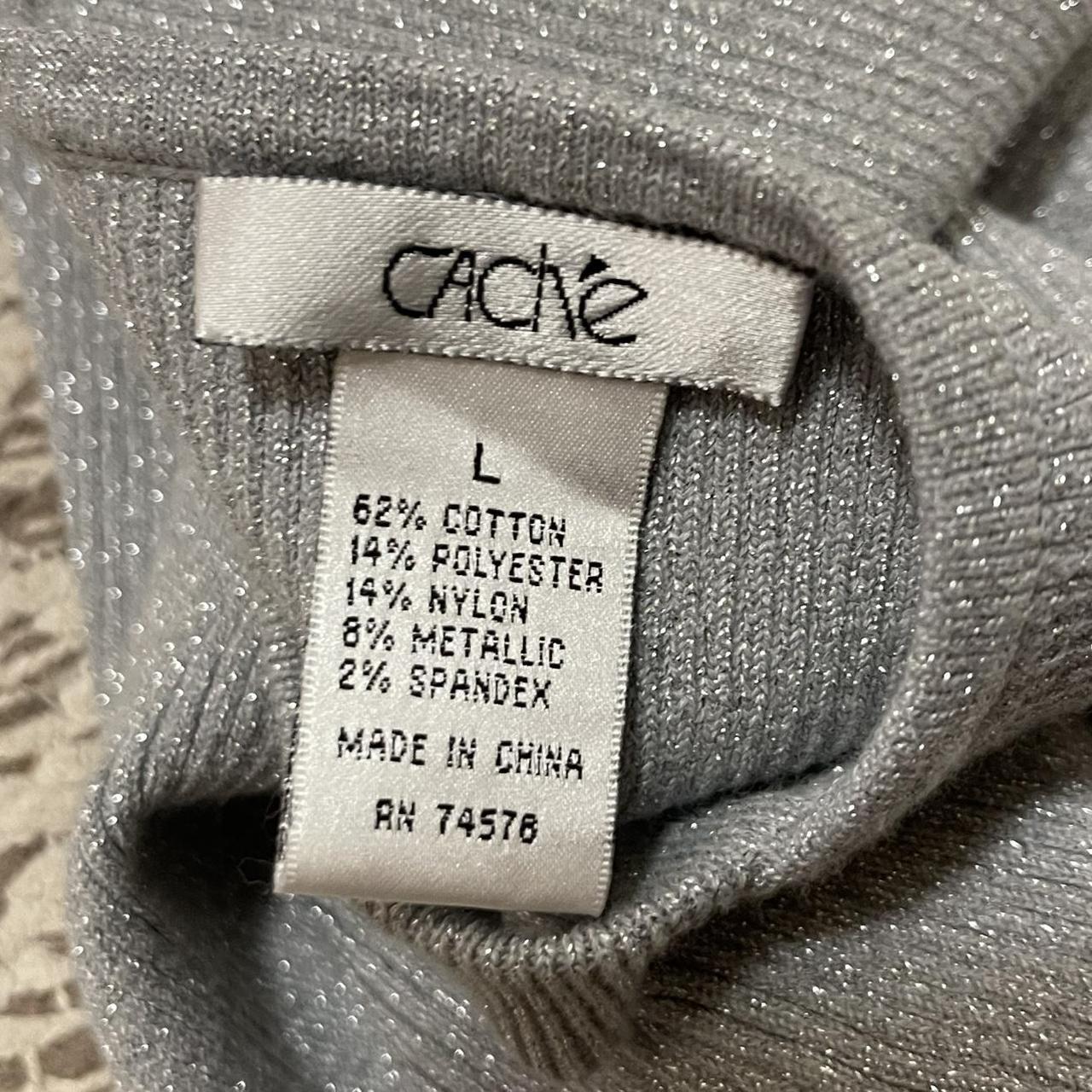 Cache Women's Crop top - Silver - L – 2000s Cache… - image 5