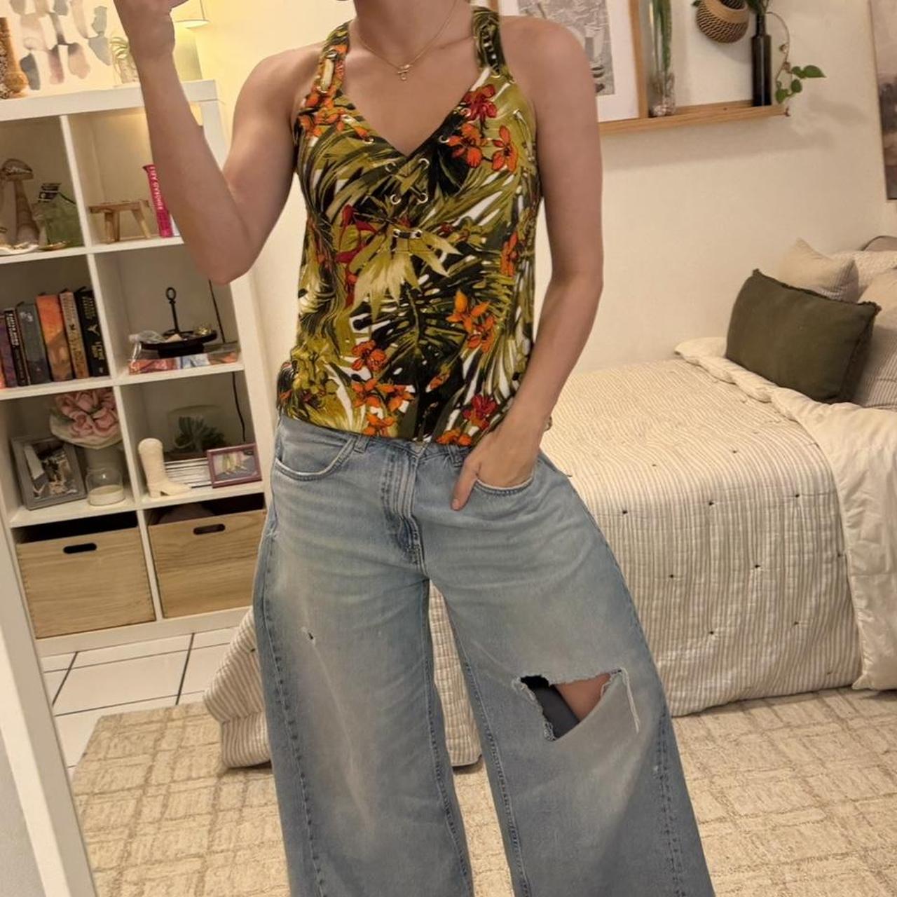 Cache Women's Blouse - Multi - M – 2000s Cache fl… - image 1