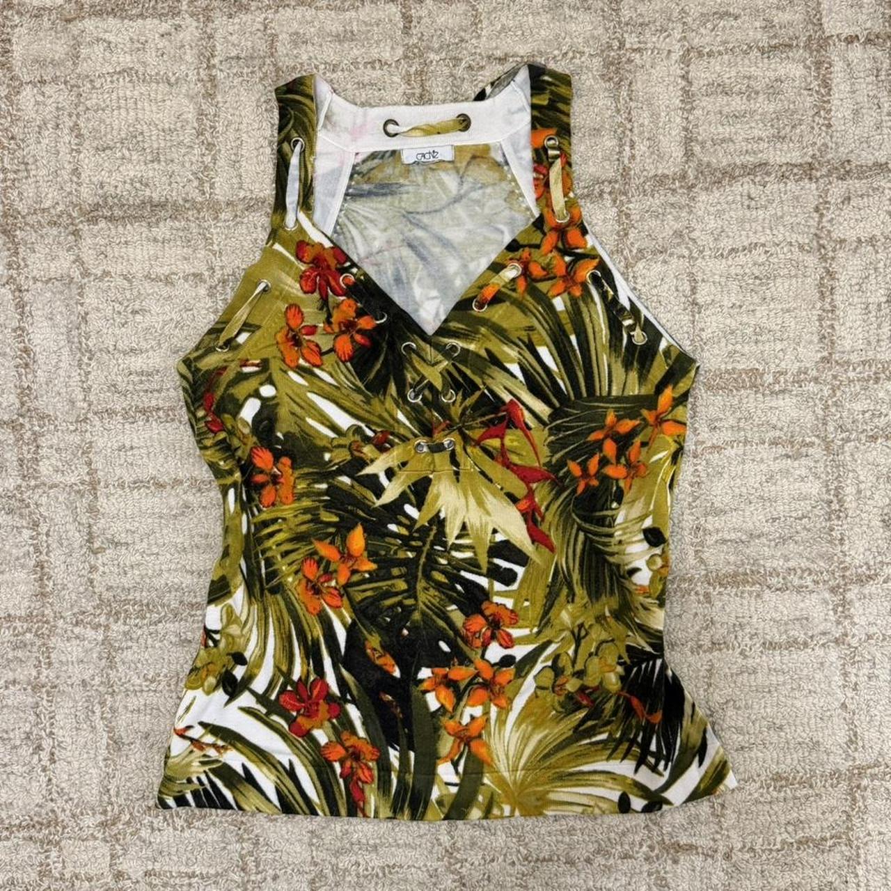 Cache Women's Blouse - Multi - M – 2000s Cache fl… - image 2