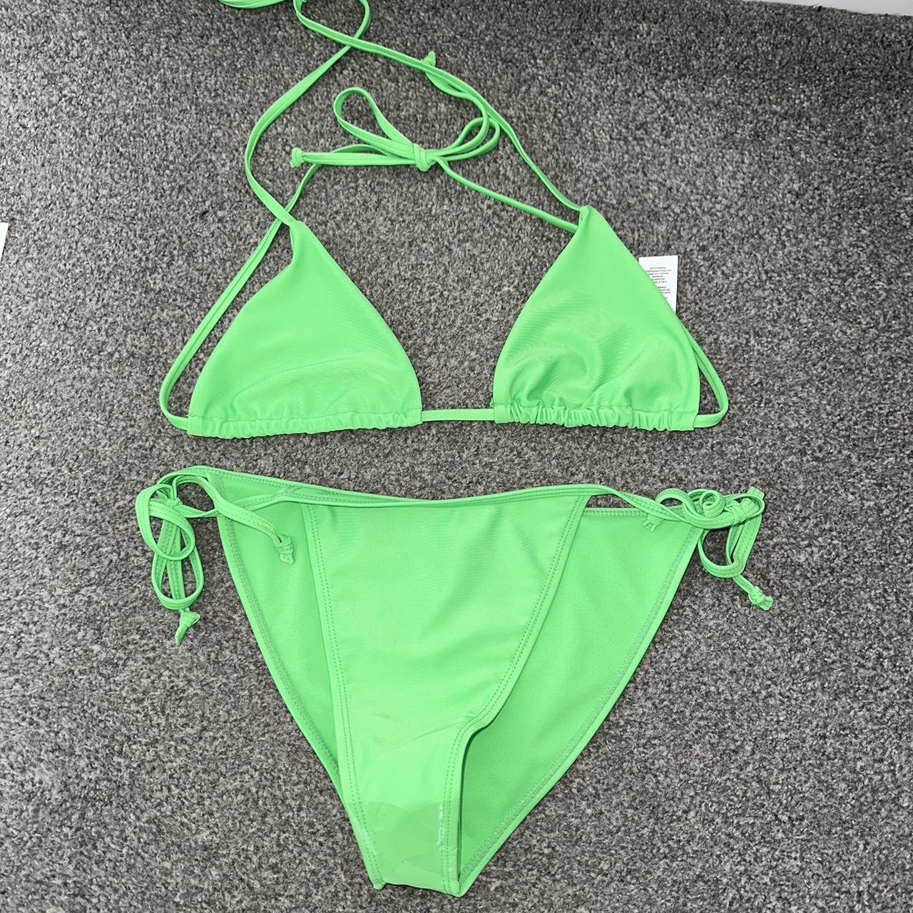Prettylittlething Women S Green Bikinis And Tankini Sets Depop