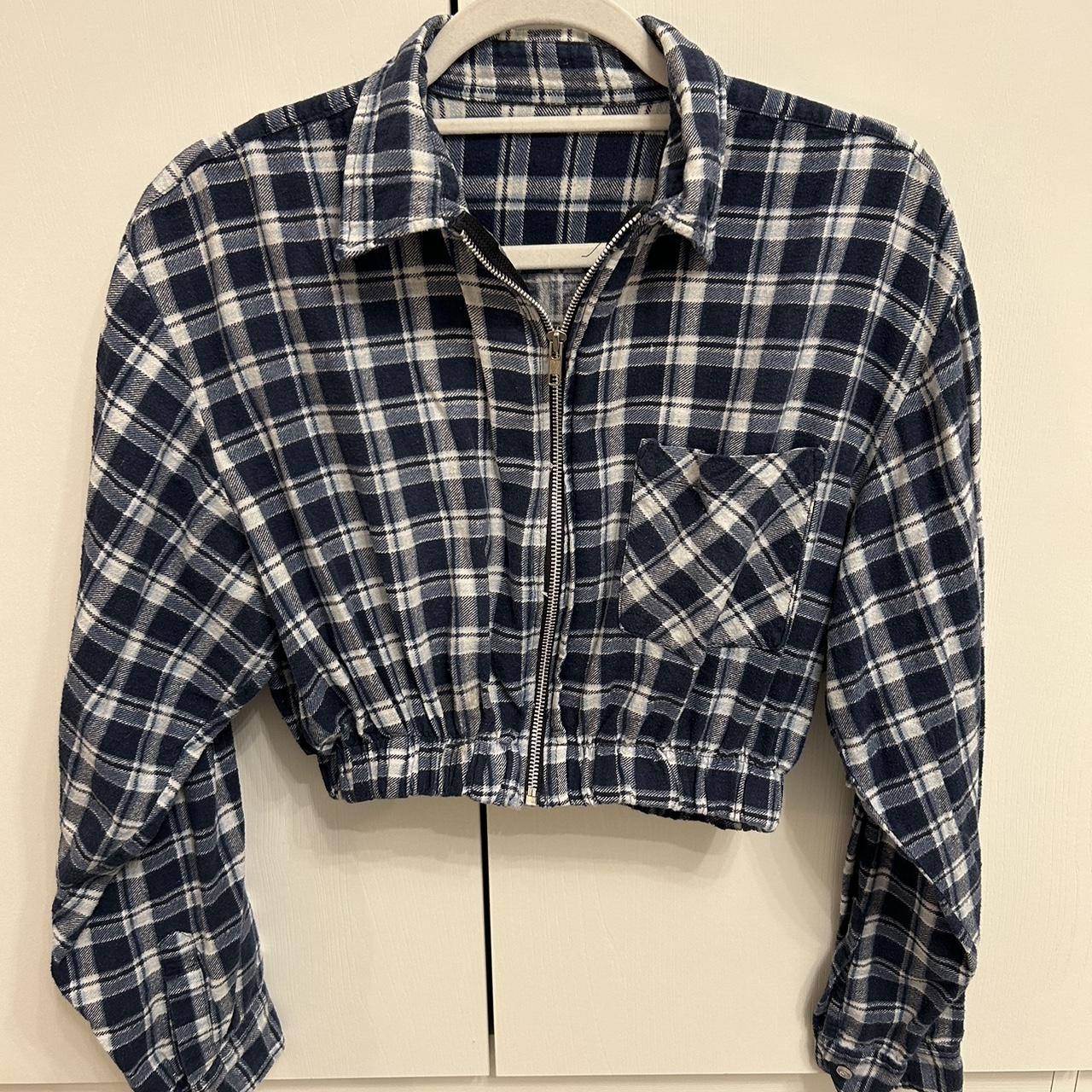 Zip up flannel shirt Urban Outfitters/ Urban... Depop