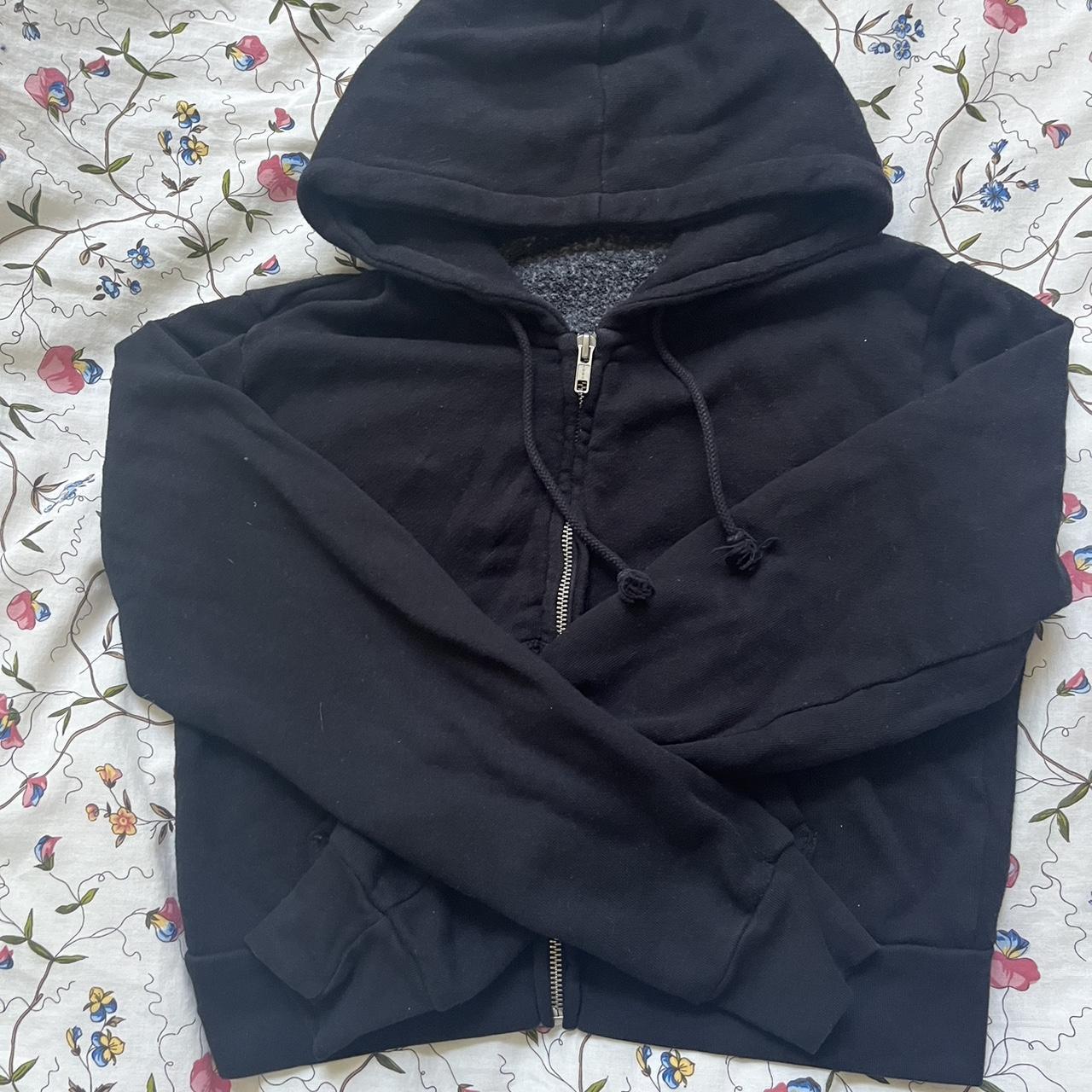 Brandy Melville Crystal Hoodie Cropped, lightweight... Depop