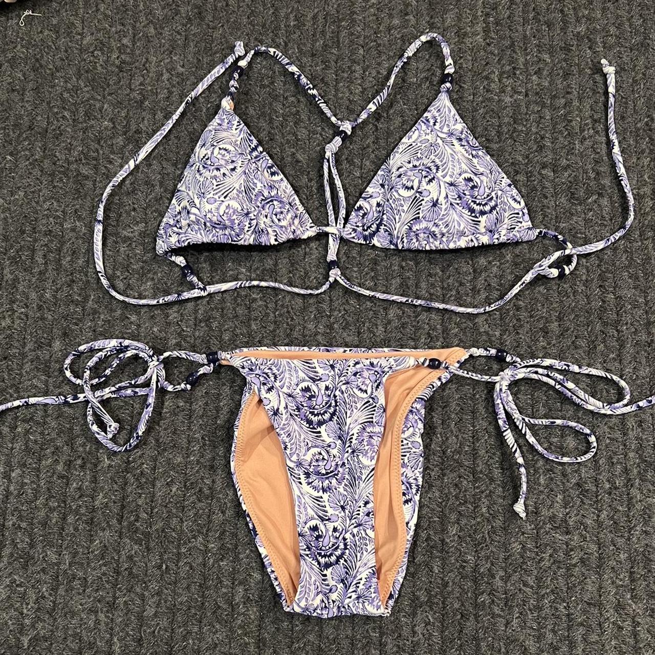 J Crew Beaded String Bikini Top And Bottom In Depop