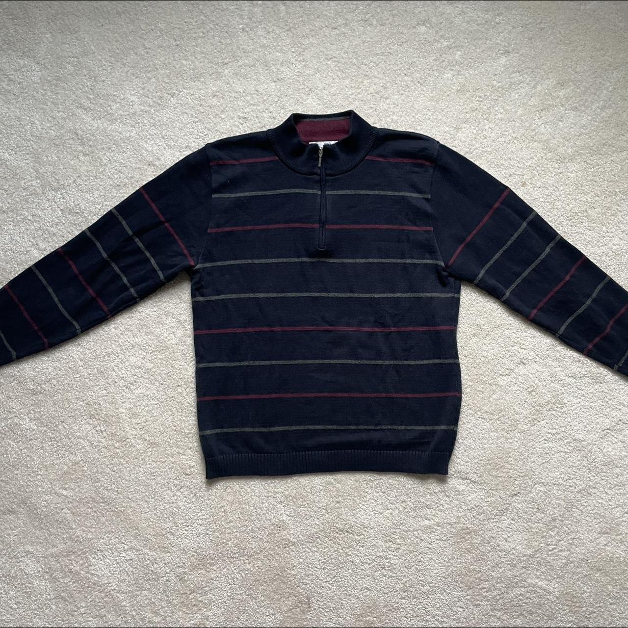 Men's Blue and Red Jumper | Depop