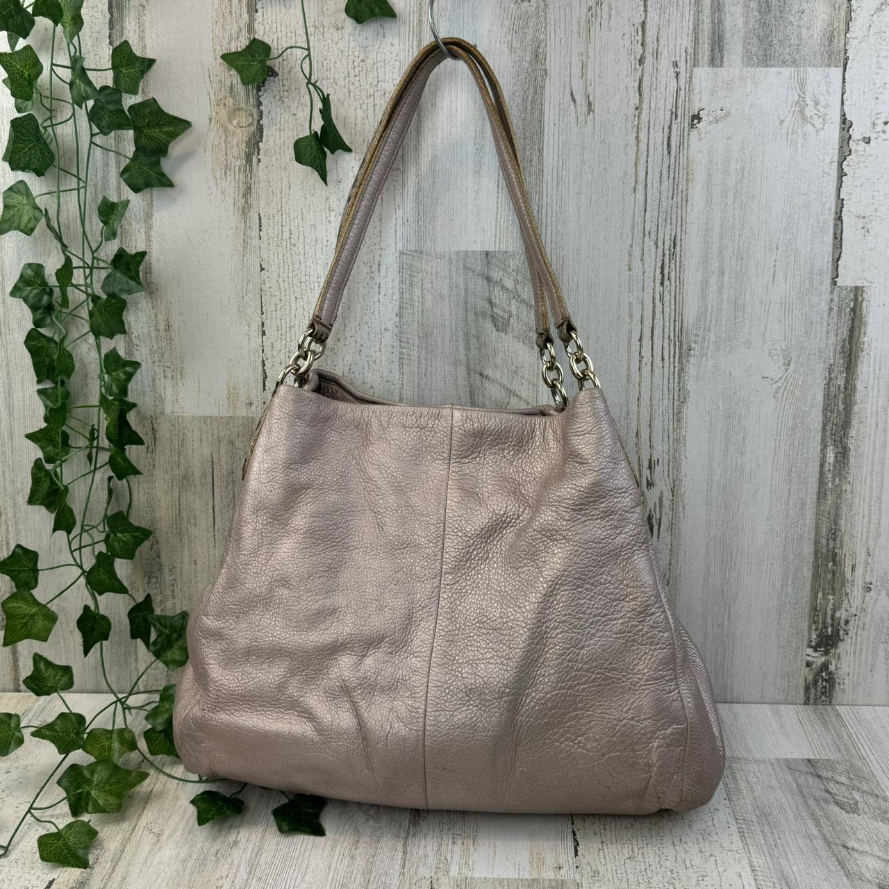 Coach metallic shoulder bag on sale