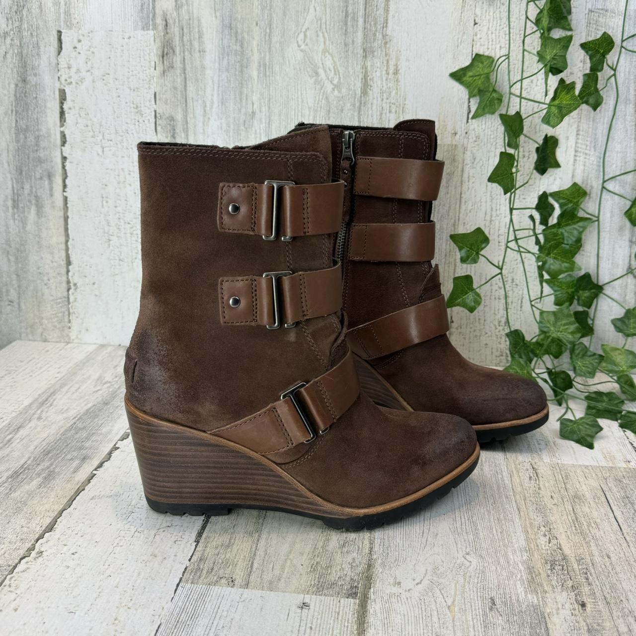 Sorel Womens After Hours Suede Booties Size 8 Brown. Depop