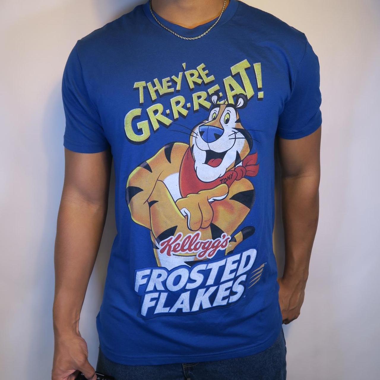 Blue Kellogg's Frosted Flakes Graphic Depop