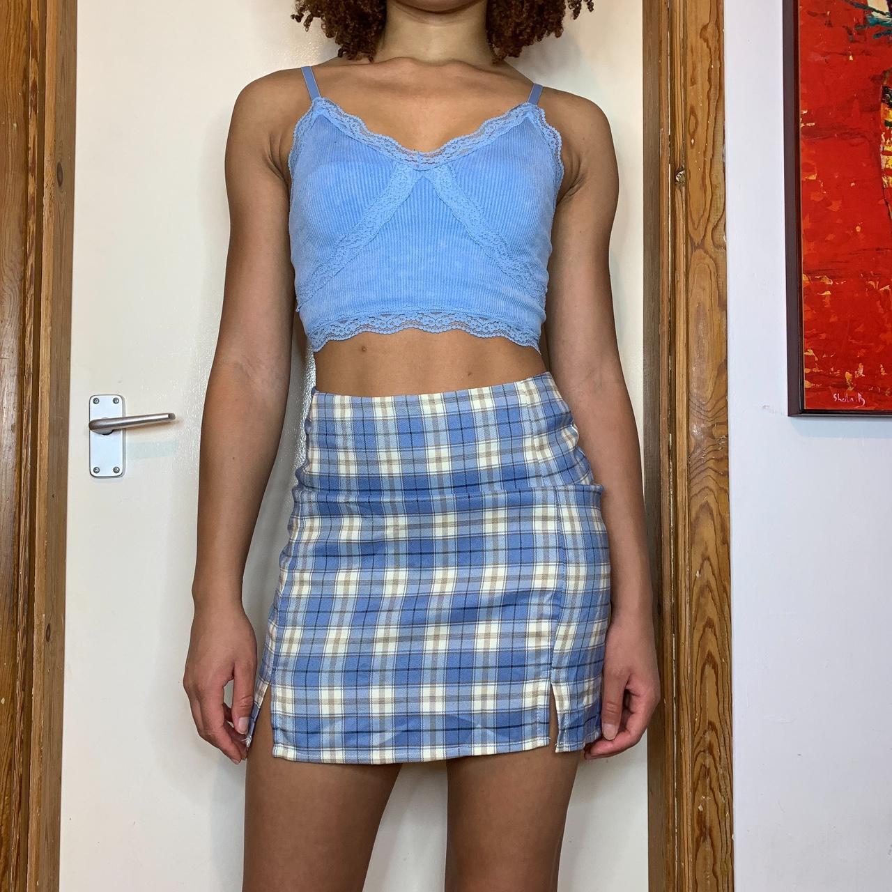 Plaid skirt depop best sale