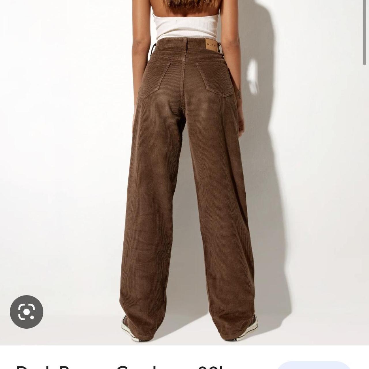 Motel rocks dark brown corduroy wide leg jeans... Depop
