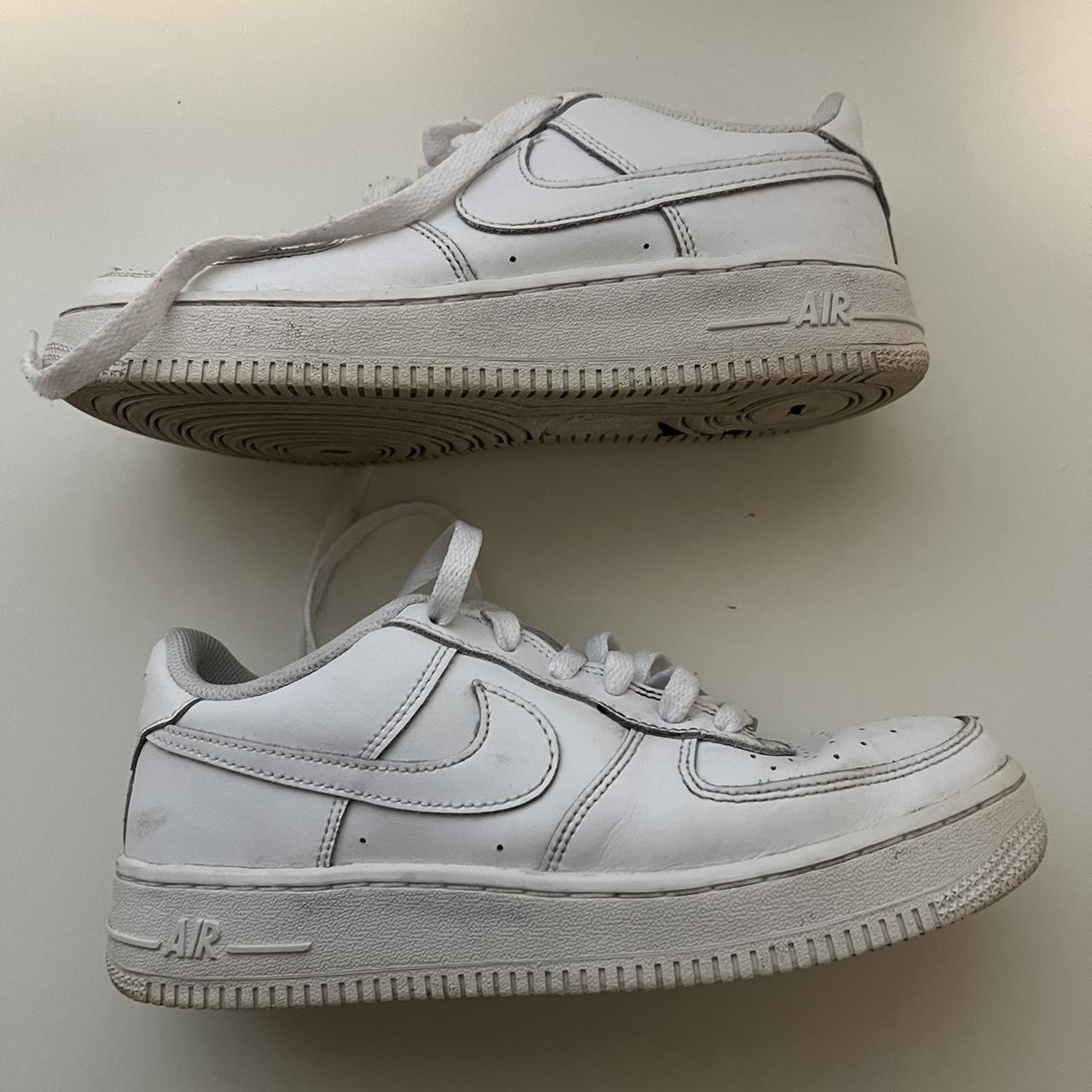 White Air Force 1 gs Size 5.5y - Depop