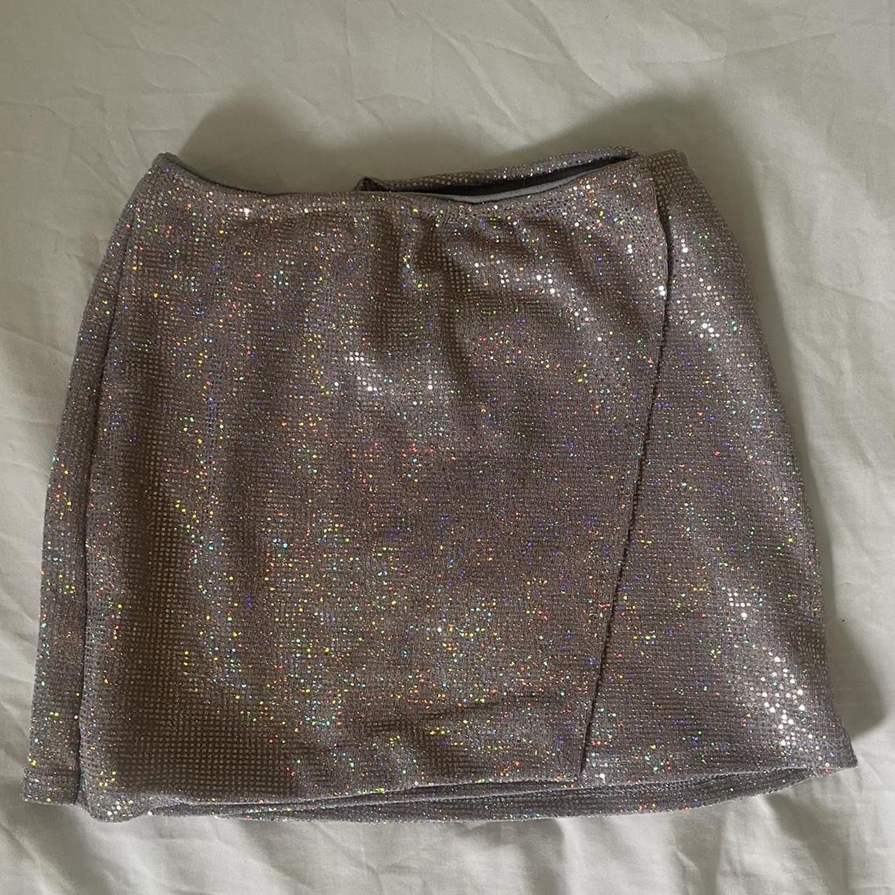 urban outfitters glitter skirt worn once, easy to be... - Depop