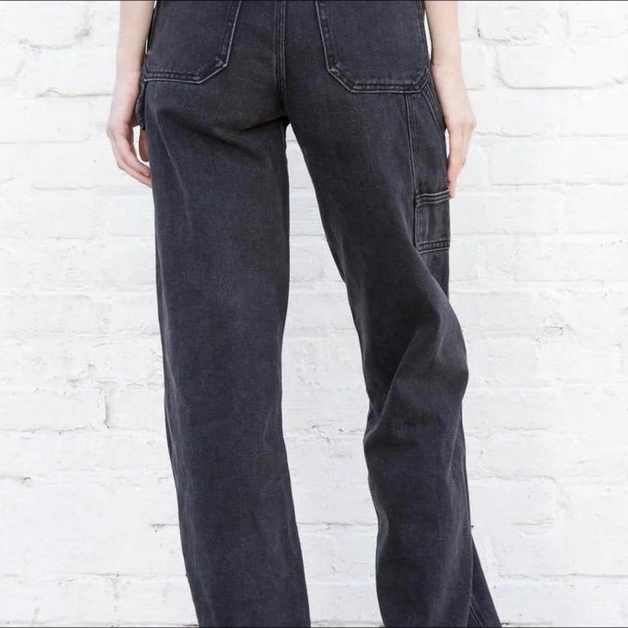 BRANDY MELVILLE FEANNE JEANS. faded black colour.... Depop