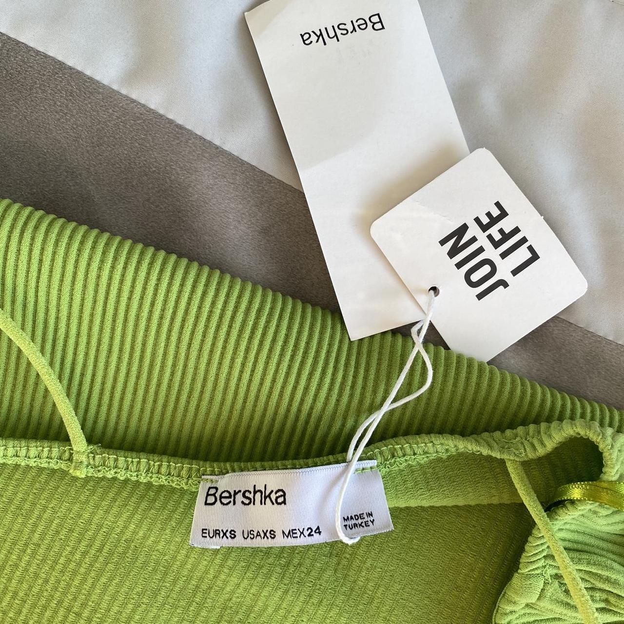 bershka green mini dress