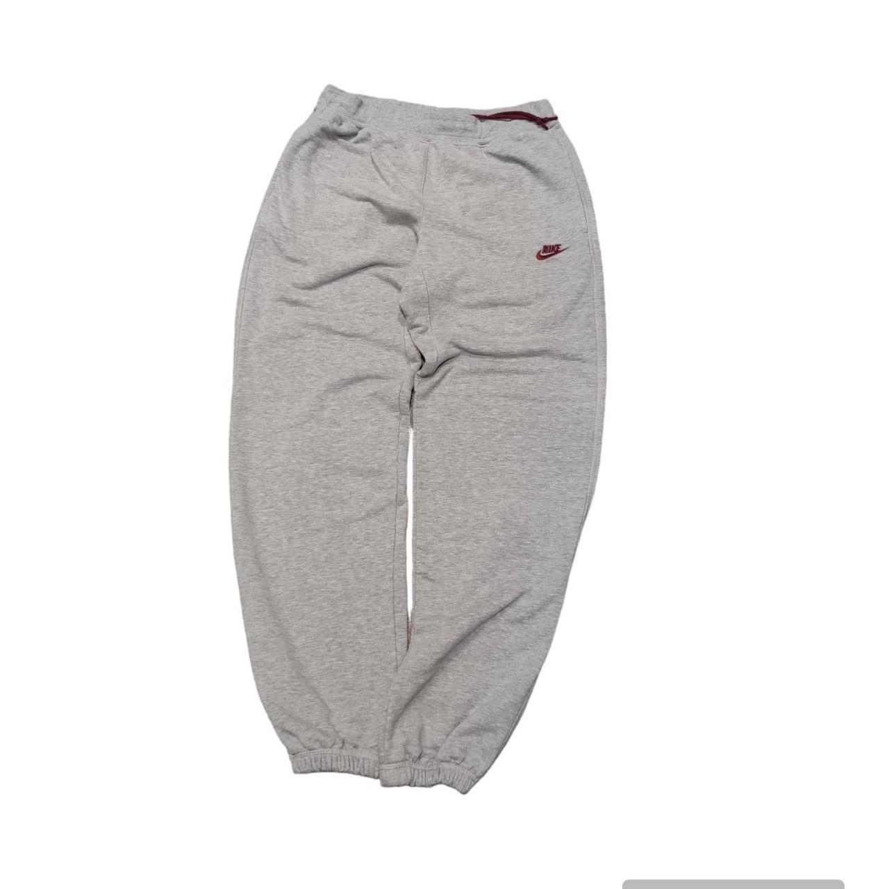 Y2k Nike Grey Joggers Baggy fit Red label... Depop