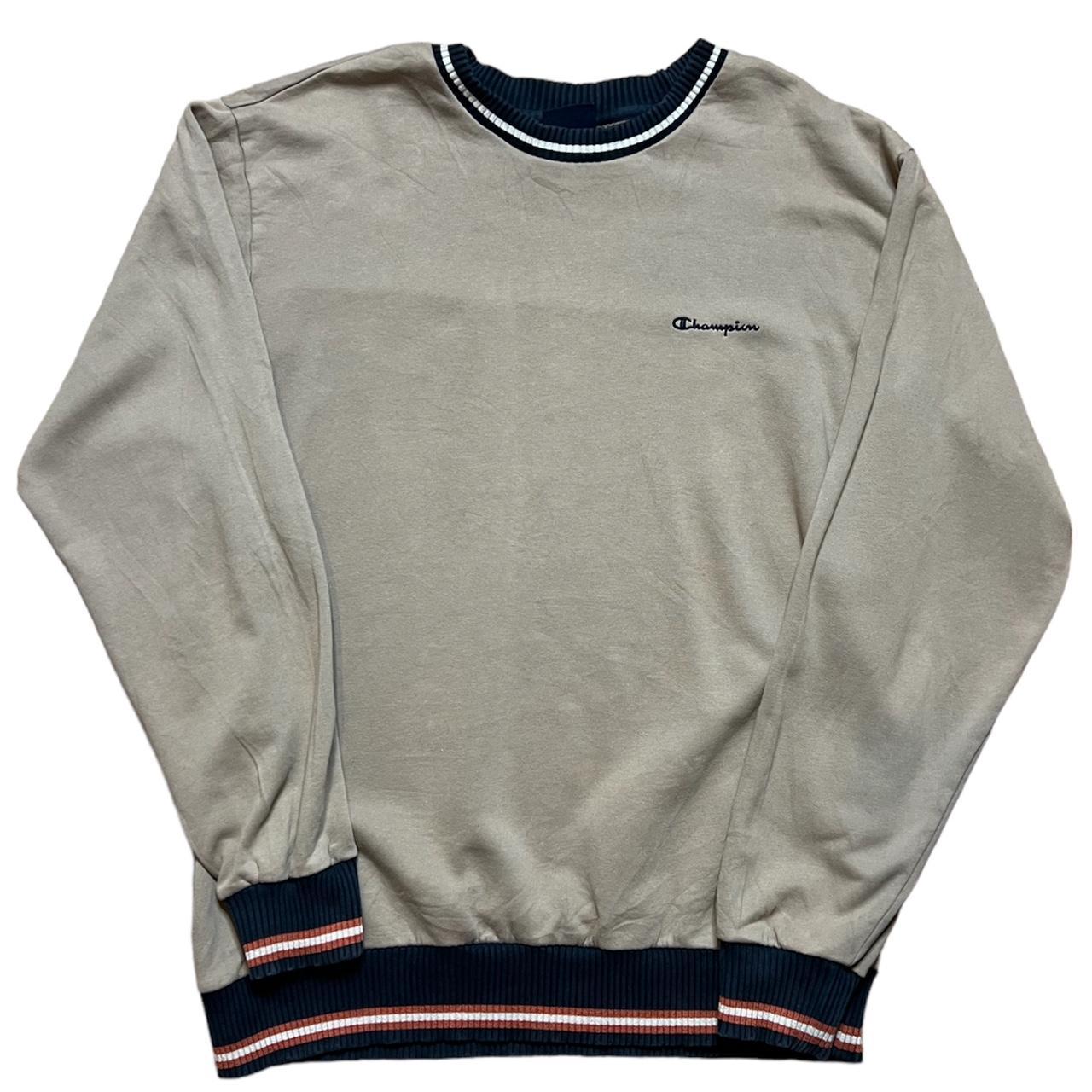 Champion sweater 2025 cream grey