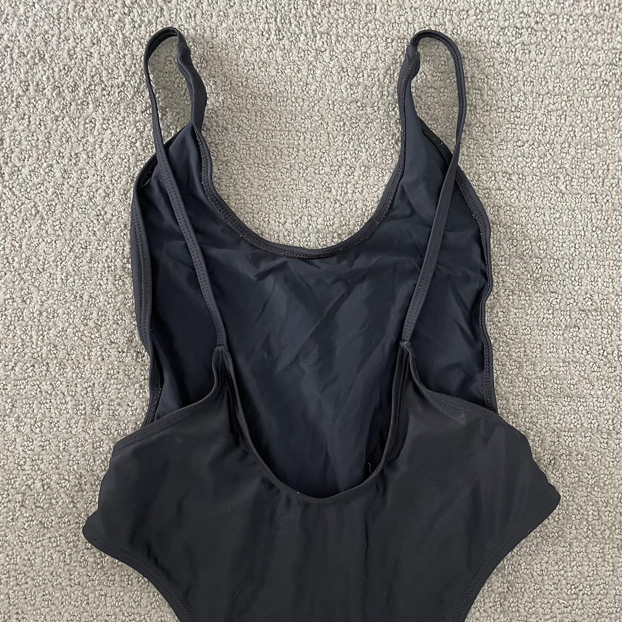 American Apparel Women's Black Swimsuit-one-piece | Depop