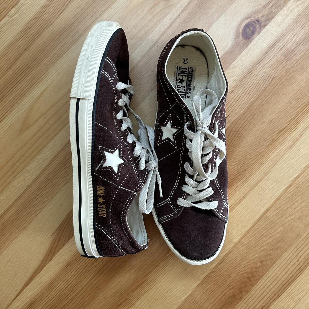 Brown converse one stars. Men’s size 7 1/2, women’s... - Depop