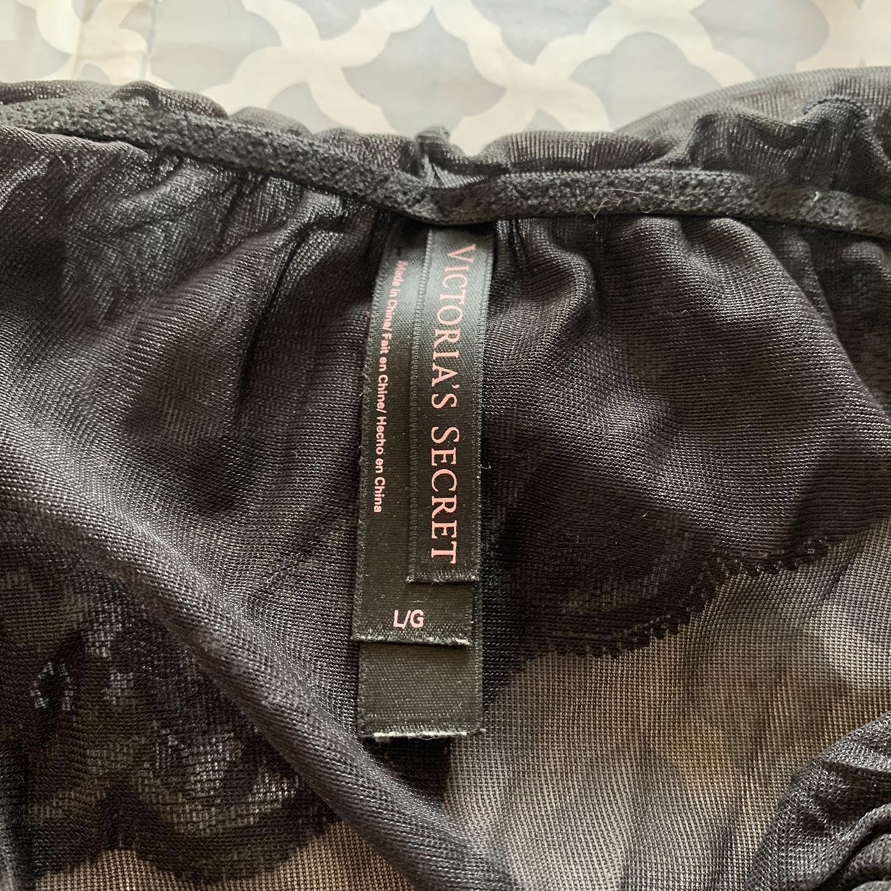 Victoria’s Secret black sheer lace camisole lingerie... - Depop