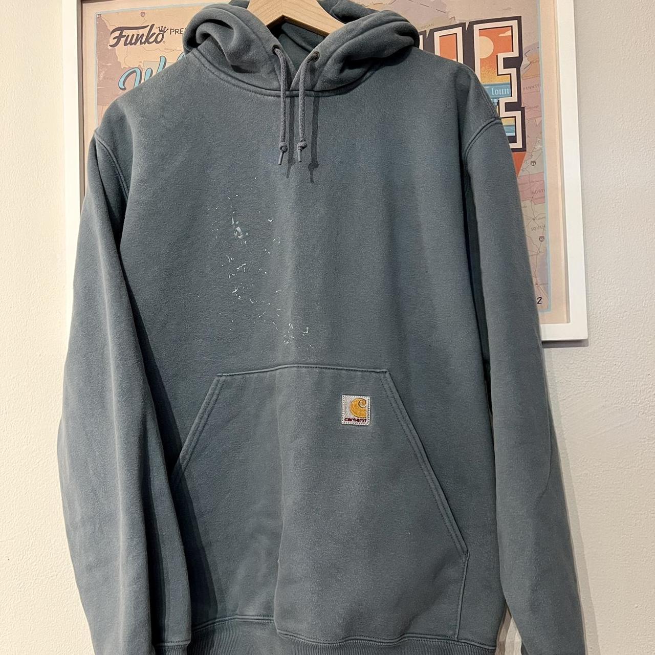 Carhartt Men's Blue Hoodie | Depop