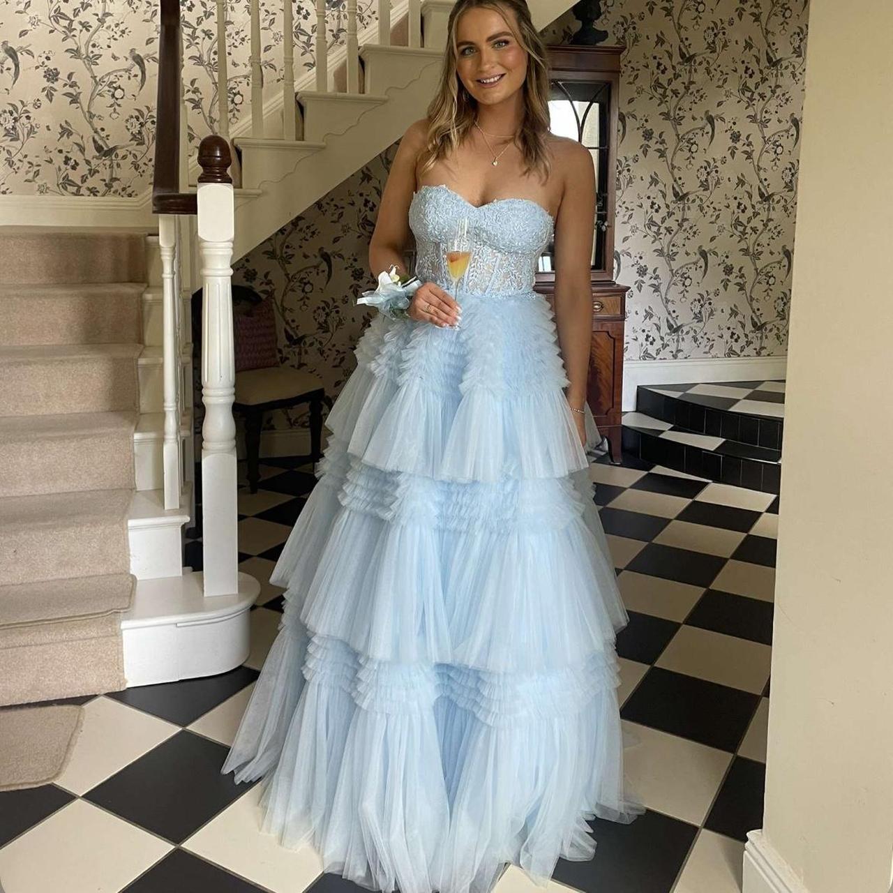 Light blue debs dress best sale