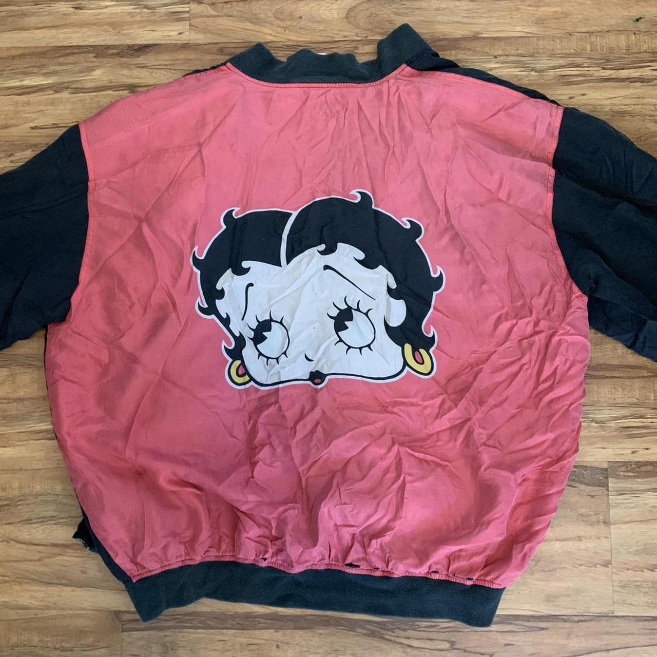 Vintage Betty Boop Faux Silk Jacket hotsell Red Unisex Size Large