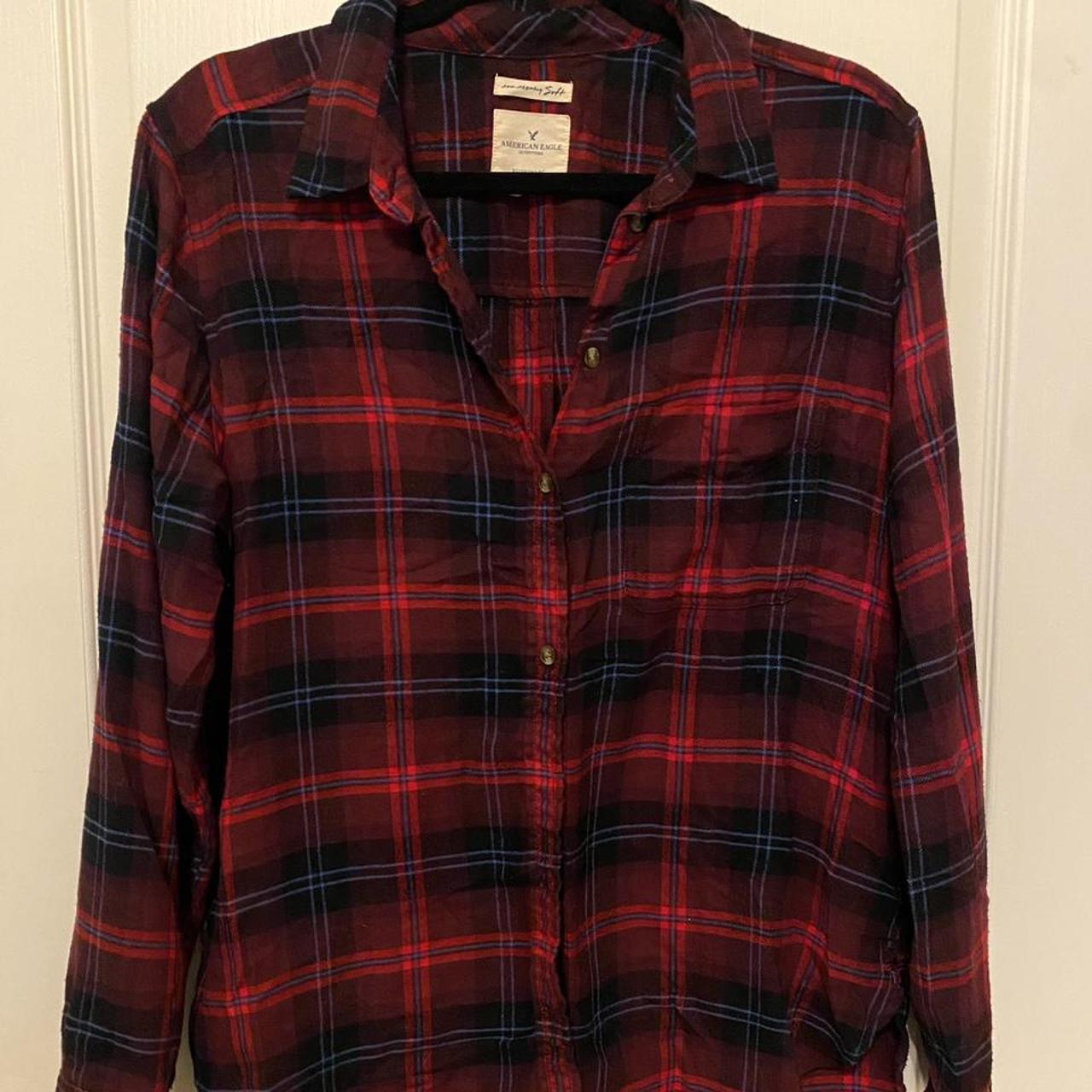 American Eagle Outfitters Women's Red Shirt | Depop