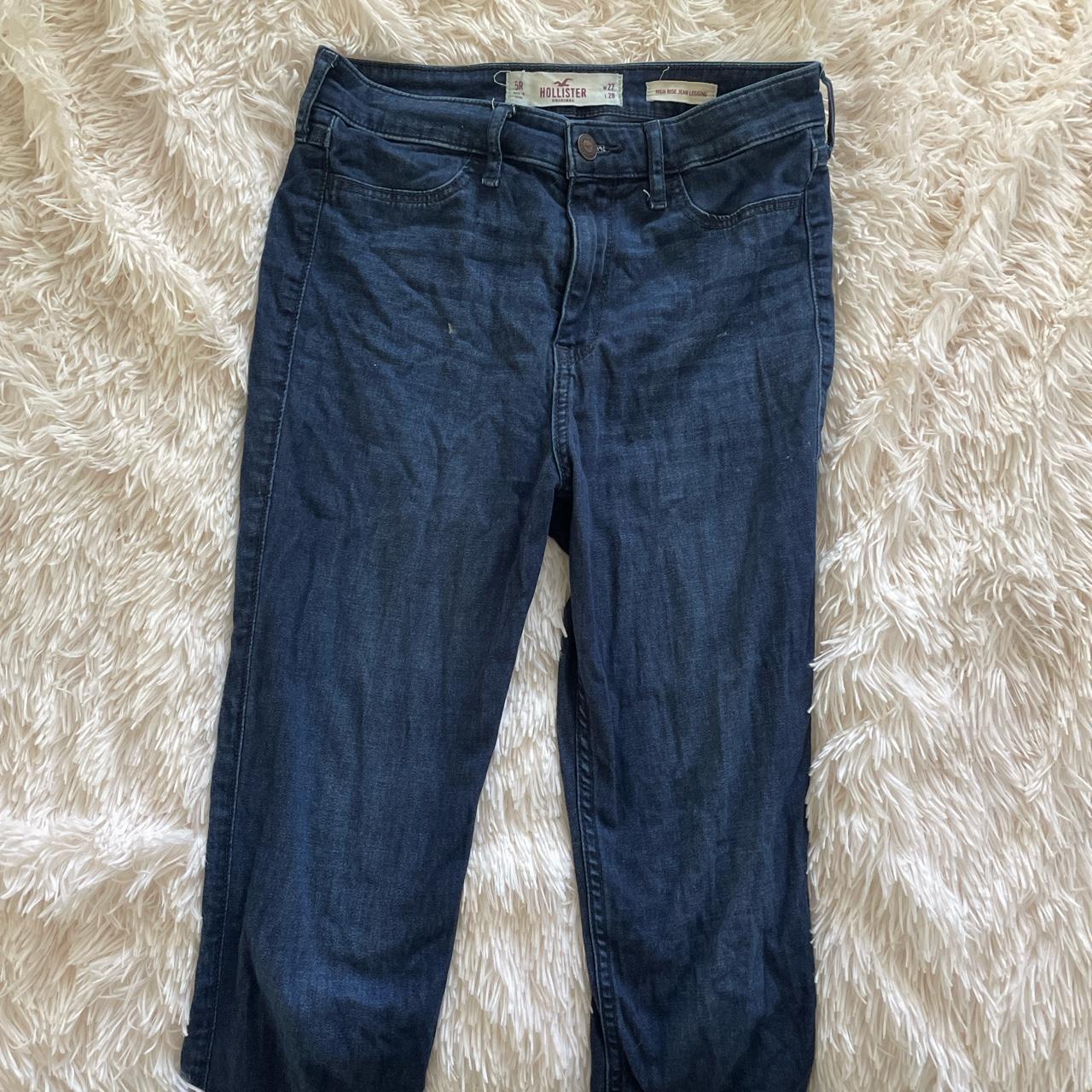 hollister jean leggings size 27”, barely worn and in