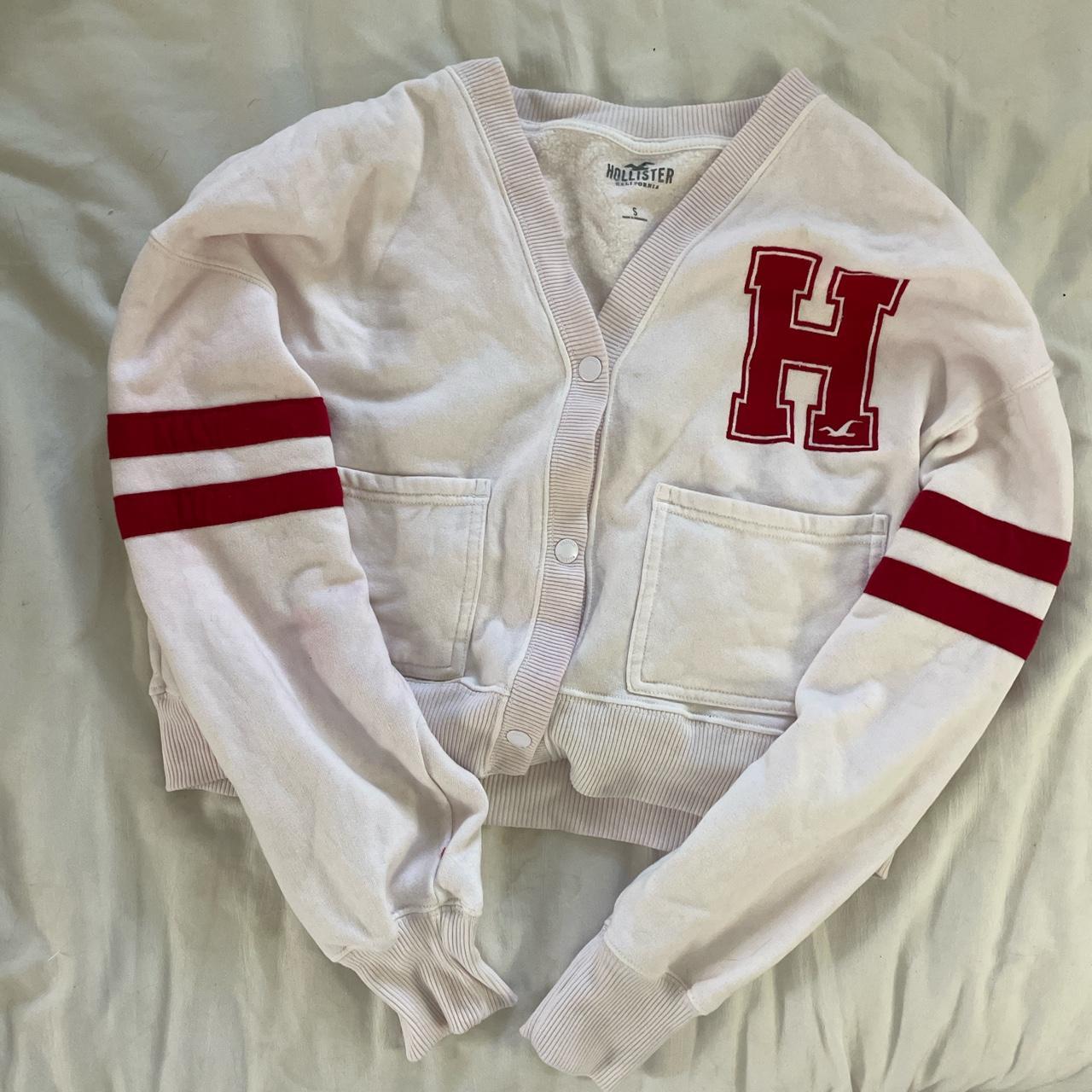 Hollister red and white striped outlet sweater