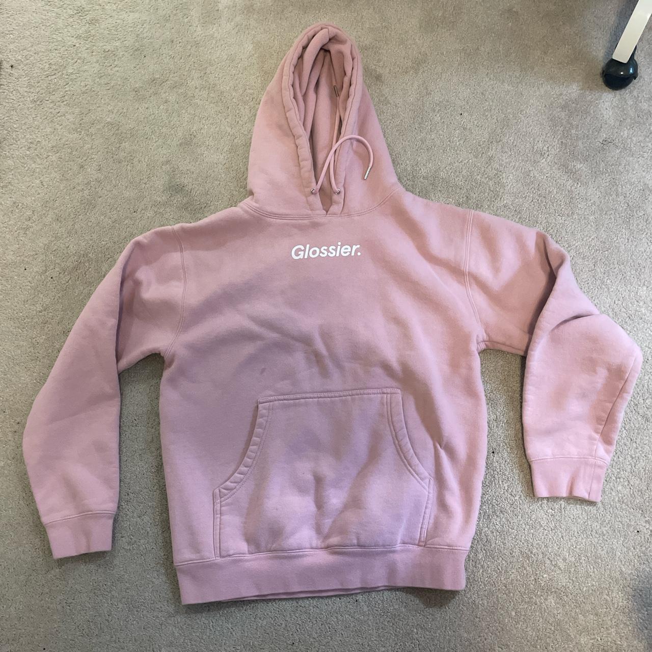 Glossier Original Pink Hoodie - Size: Small - Color:... - Depop