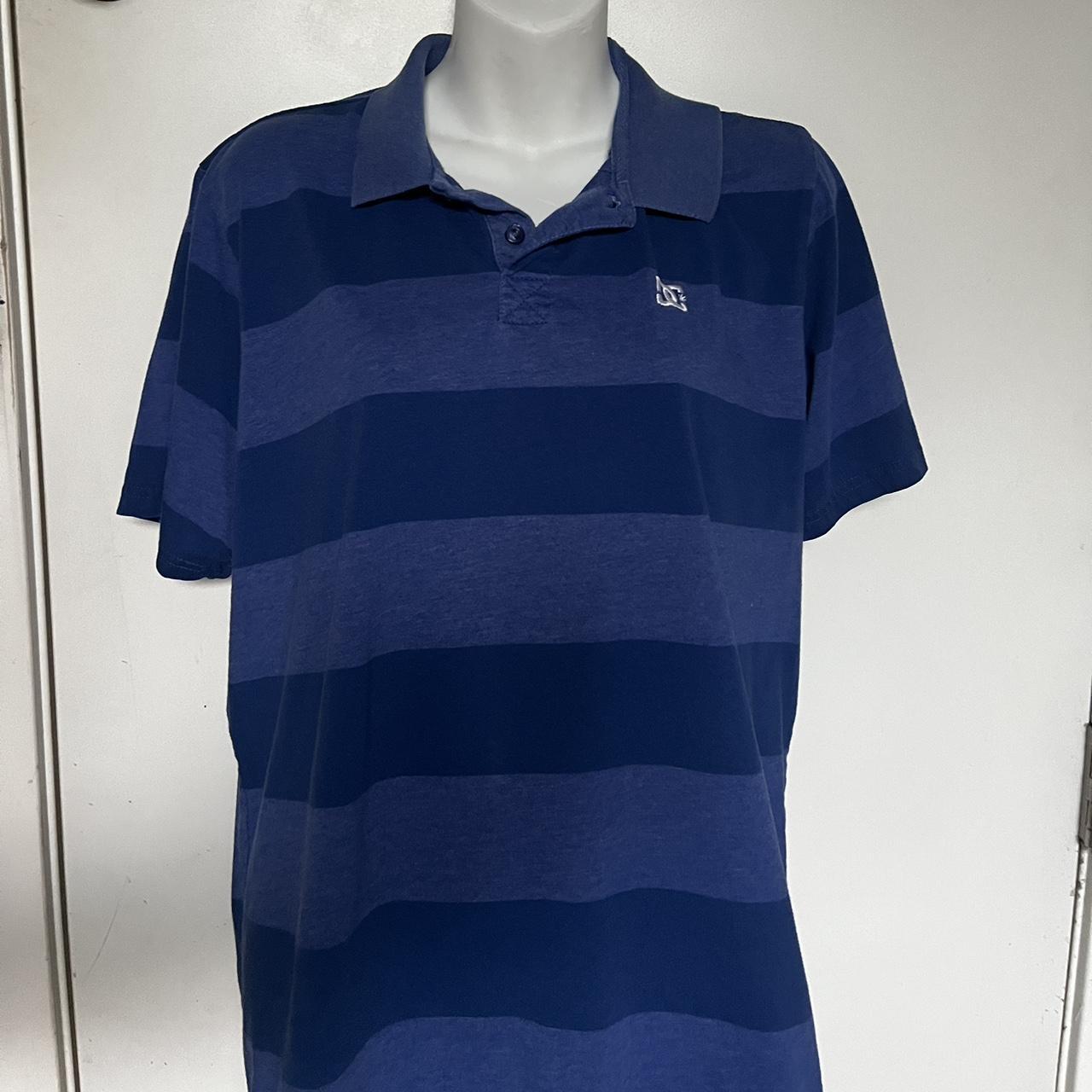 DC Blue Striped Polo Brand: DC Size: L This is a... - Depop