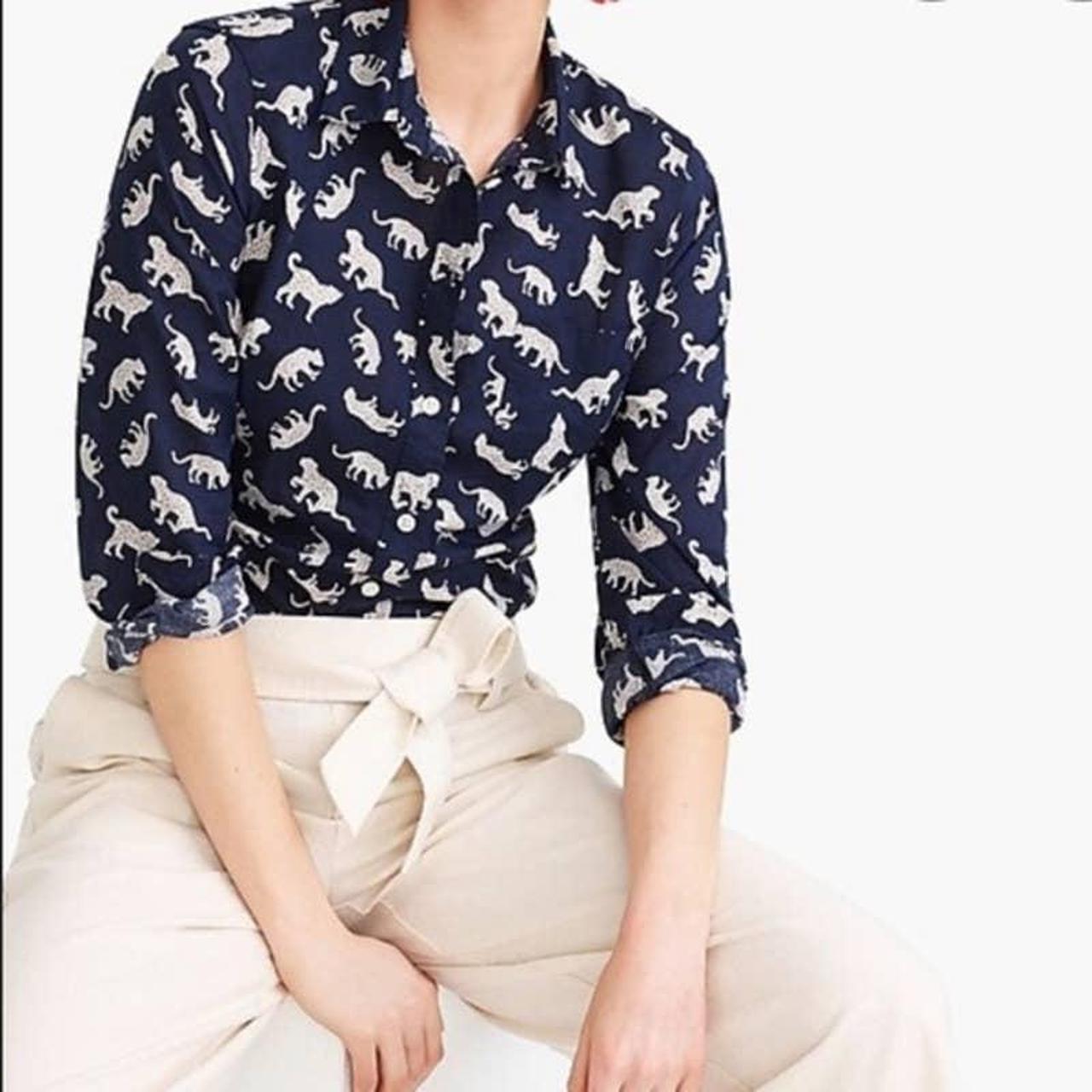 New In: J. Crew Navy Silk Shirt - ABOUT New In: J. Crew Navy Silk