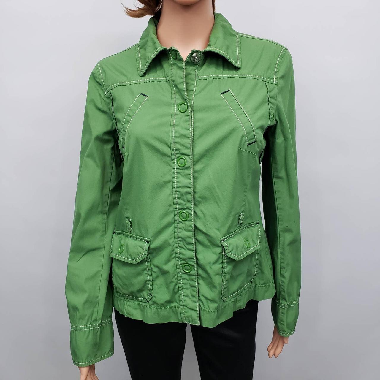 Ladies green utility outlet jacket