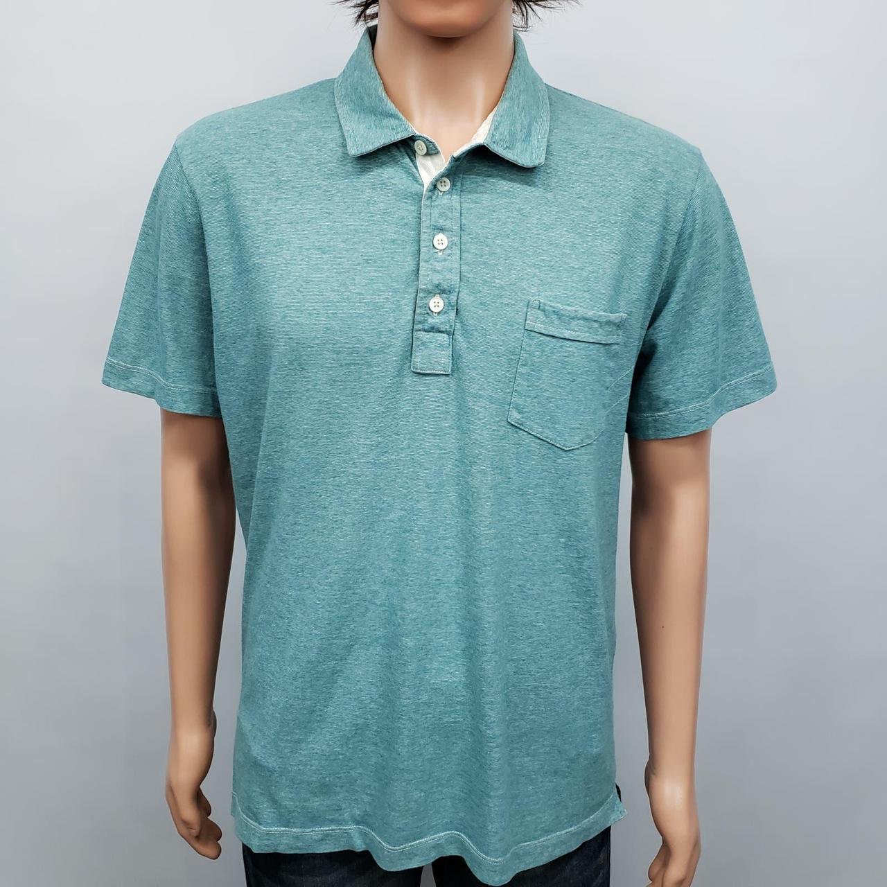 Billy Reid Polo Shirt Pocket Cotton Poly Depop