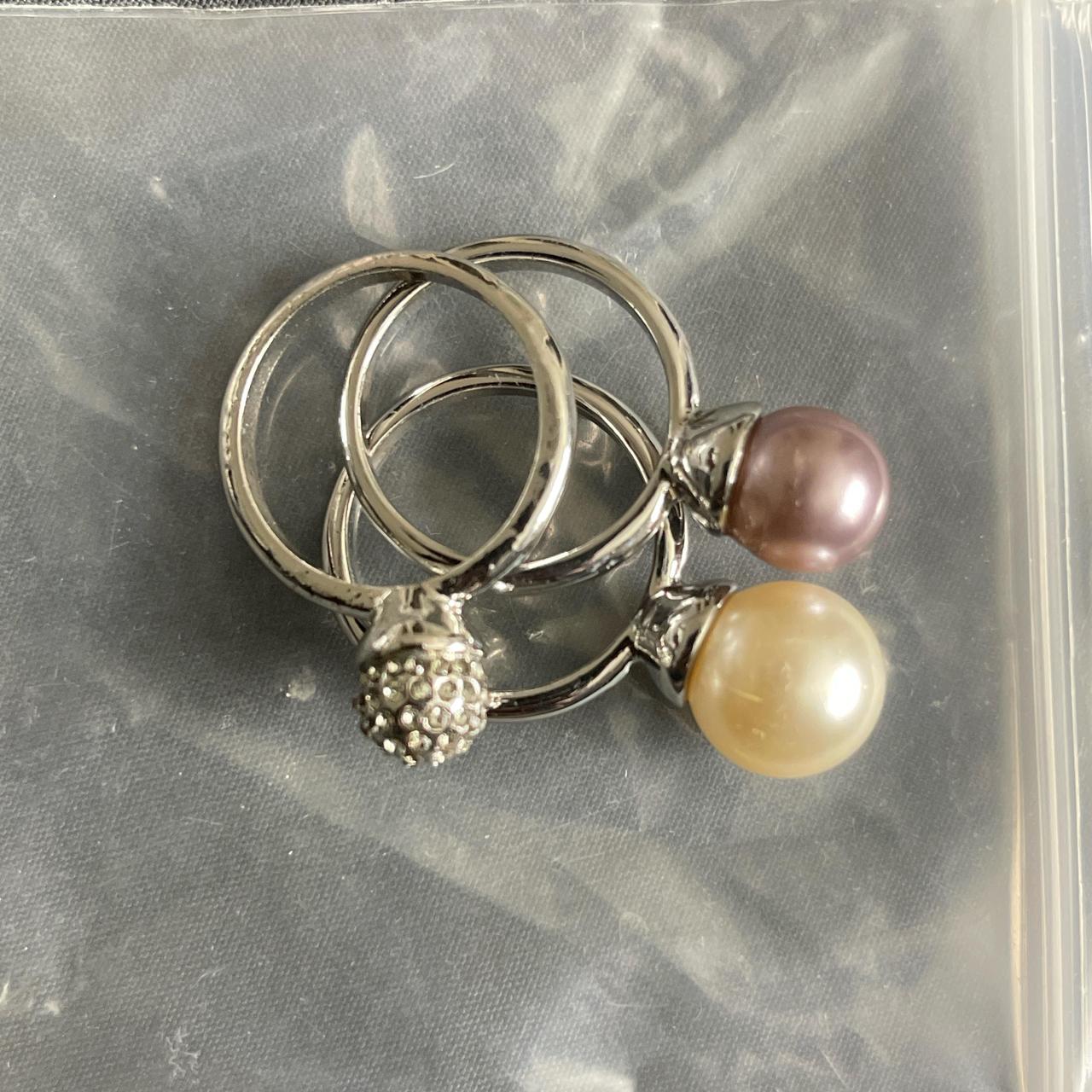 Women's Ring - Silver/Multi – Stackable rings set… - image 1