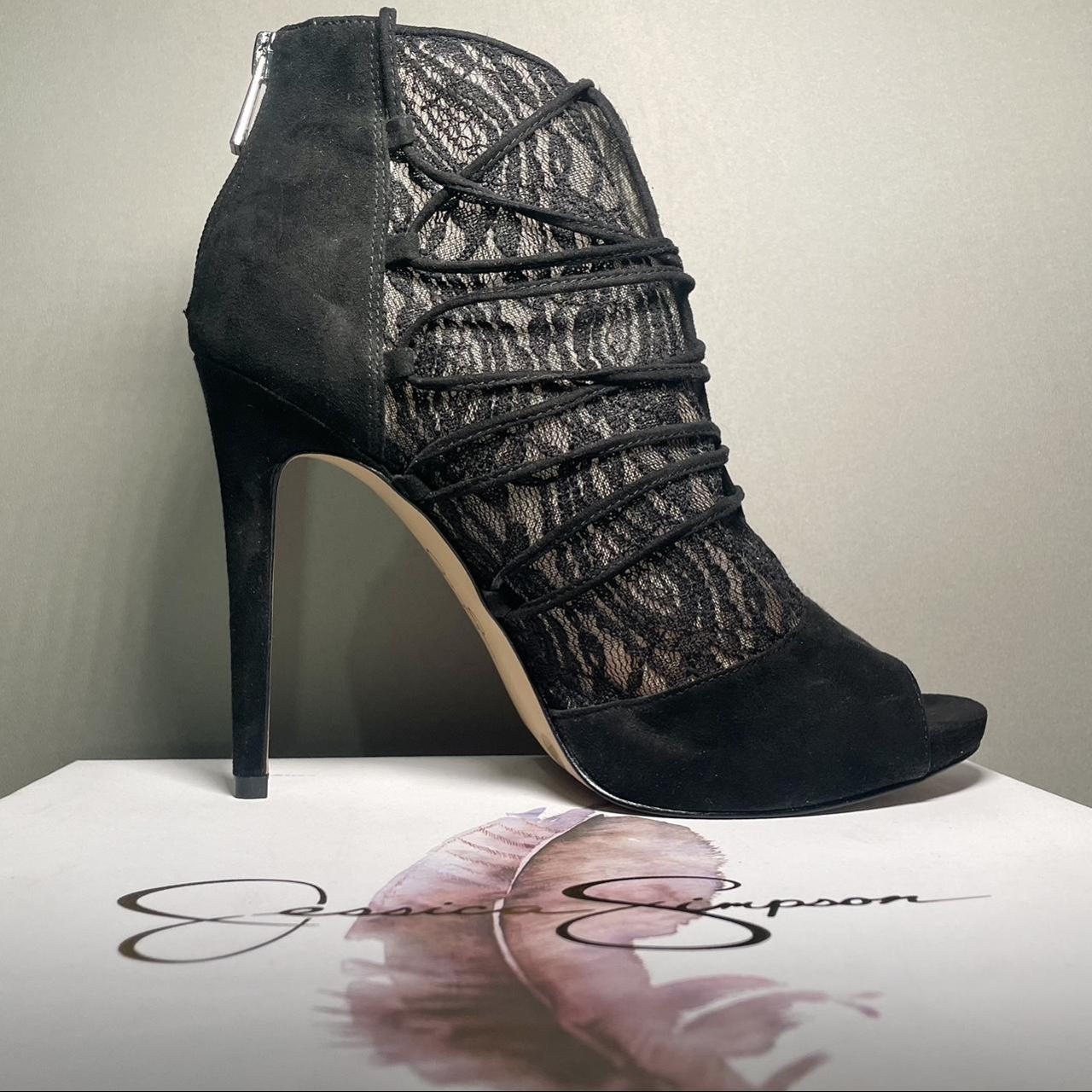 Jessica simpson black deals lace heels