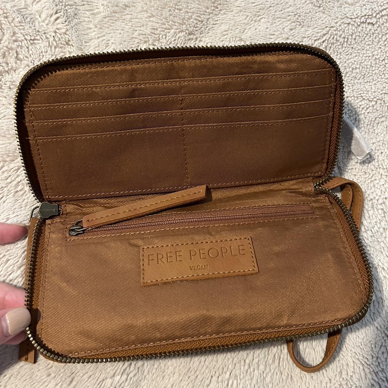 brown free people wallet🤎 -never used, still with... - Depop