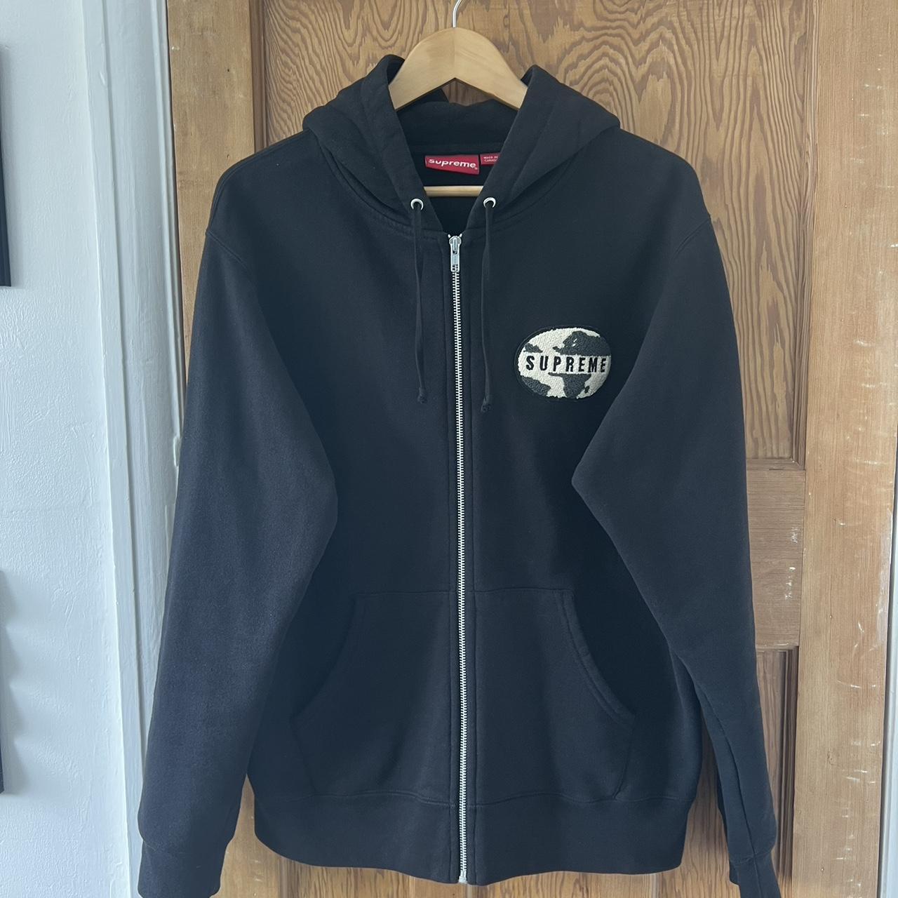 Supreme World Famous Zip Up Hoodie Black Size... - Depop