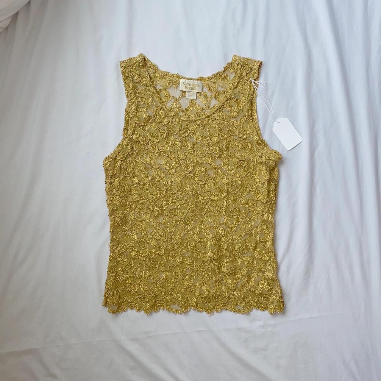 Victoria's Secret Women's Gold Vest Depop